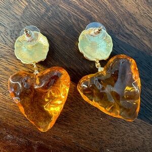 heart resin earrings